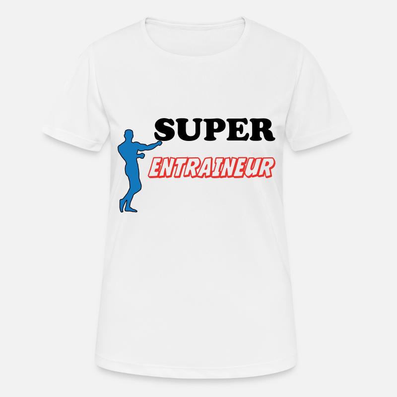 SUPER TRAINER - Women's Breathable T-Shirt - white