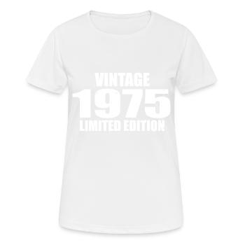 Vintage 1975 Geburtstag 1975 - Retro 1975 - Frauen T-Shirt atmungsaktiv - Weiß - Vorne - AI Model Female 172 dark (172cm)