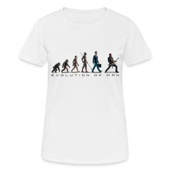 Evolution Guitar Player 06 2024 3 - Women's Breathable T-Shirt - white - Front - AI Model Female 172 dark (172cm)