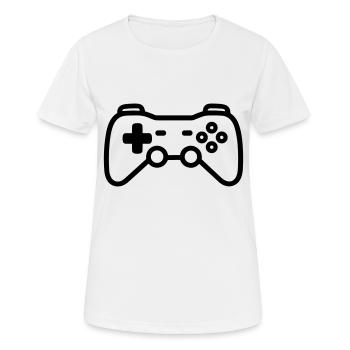 Videospiel-Controller - Frauen T-Shirt atmungsaktiv - Weiß - Vorne - AI Model Female 172 dark (172cm)