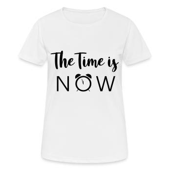 The Time is NOW - Women's Breathable T-Shirt - white - Front - AI Model Female 172 dark (172cm)