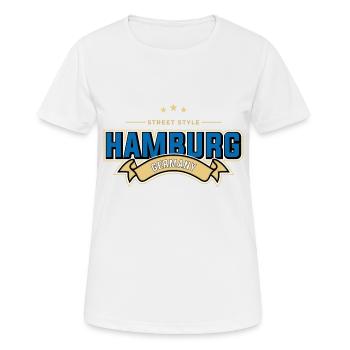 Hambourg - T-shirt respirant Femme - blanc - Devant - AI Model Female 172 dark (172cm)