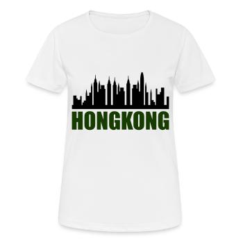 hongkong skyline - Frauen T-Shirt atmungsaktiv - Weiß - Vorne - AI Model Female 172 dark (172cm)