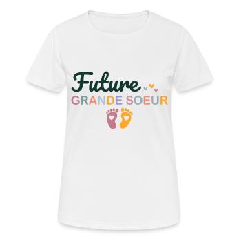 Child Child Future Big Sister - Women's Breathable T-Shirt - white - Front - AI Model Female 172 dark (172cm)