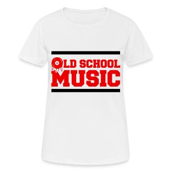Old School Music - Frauen T-Shirt atmungsaktiv - Weiß - Vorne - AI Model Female 172 dark (172cm)