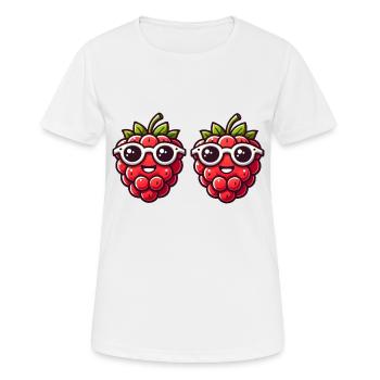 Raspberry Comic - Women's Breathable T-Shirt - white - Front - AI Model Female 172 dark (172cm)