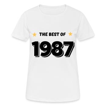 Best of 1987 - T-shirt respirant Femme - blanc - Devant - AI Model Female 172 dark (172cm)