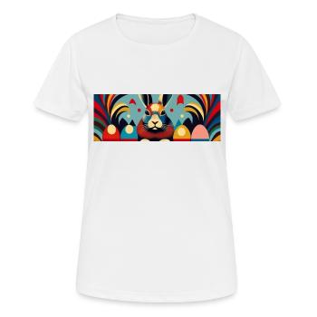 Lapin de Pâques n° 02 - T-shirt respirant Femme - blanc - Devant - AI Model Female 172 dark (172cm)