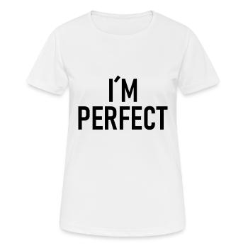 Je suis parfait - T-shirt respirant Femme - blanc - Devant - AI Model Female 172 dark (172cm)