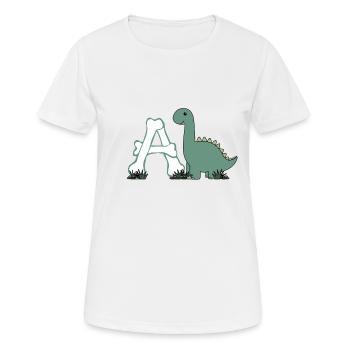 Letter A - Women's Breathable T-Shirt - white - Front - AI Model Female 172 dark (172cm)