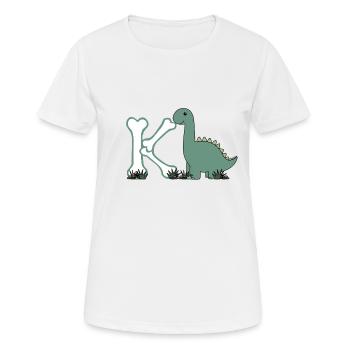 Buchstabe K - Frauen T-Shirt atmungsaktiv - Weiß - Vorne - AI Model Female 172 dark (172cm)
