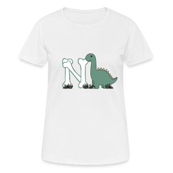 Buchstabe N - Frauen T-Shirt atmungsaktiv - Weiß - Vorne - AI Model Female 172 dark (172cm)