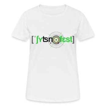 Schützenfest in Lautschrift - Frauen T-Shirt atmungsaktiv - Weiß - Vorne - AI Model Female 172 dark (172cm)