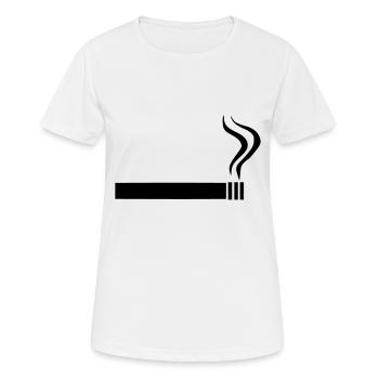 Cigarette - Smoking - Women's Breathable T-Shirt - white - Front - AI Model Female 172 dark (172cm)