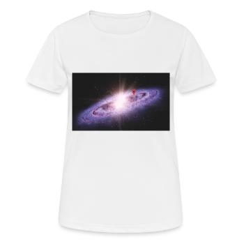 Universum Milchstraße - Frauen T-Shirt atmungsaktiv - Weiß - Vorne - AI Model Female 172 dark (172cm)