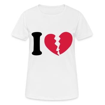 I hate - T-shirt respirant Femme - blanc - Devant - AI Model Female 172 dark (172cm)