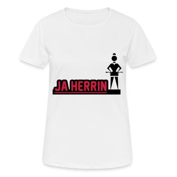 ja_herrin - T-shirt respirant Femme - blanc - Devant - AI Model Female 172 dark (172cm)