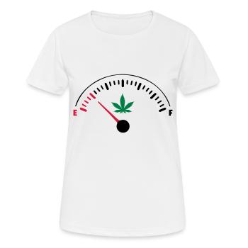 EMPTY Ganja - Frauen T-Shirt atmungsaktiv - Weiß - Vorne - AI Model Female 172 dark (172cm)