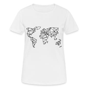 Geometric World - Frauen T-Shirt atmungsaktiv - Weiß - Vorne - AI Model Female 172 dark (172cm)