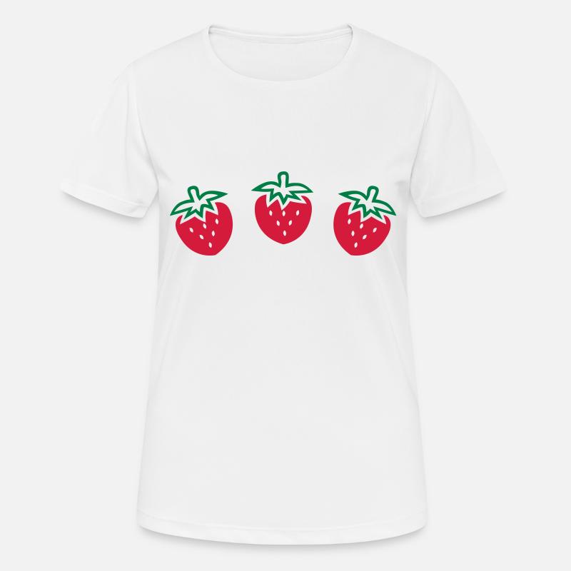 Strawberries - Women's Breathable T-Shirt - white