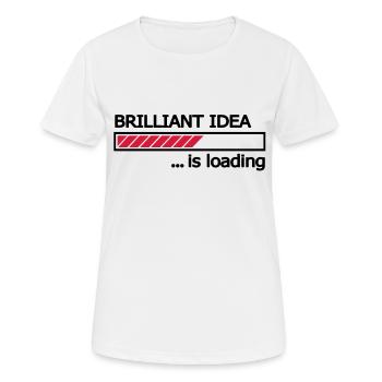 Brilliant Idea is loading progress bar Loading Bar - Women's Breathable T-Shirt - white - Front - AI Model Female 172 dark (172cm)