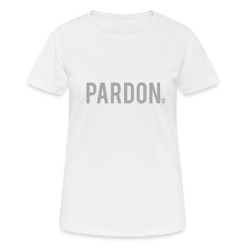pardon - Women's Breathable T-Shirt - white - Front - AI Model Female 172 dark (172cm)