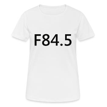 F84.5 - schwarz - Frauen T-Shirt atmungsaktiv - Weiß - Vorne - AI Model Female 172 dark (172cm)