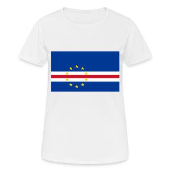 drapeau Cap Vert - T-shirt respirant Femme - blanc - Devant - AI Model Female 172 dark (172cm)