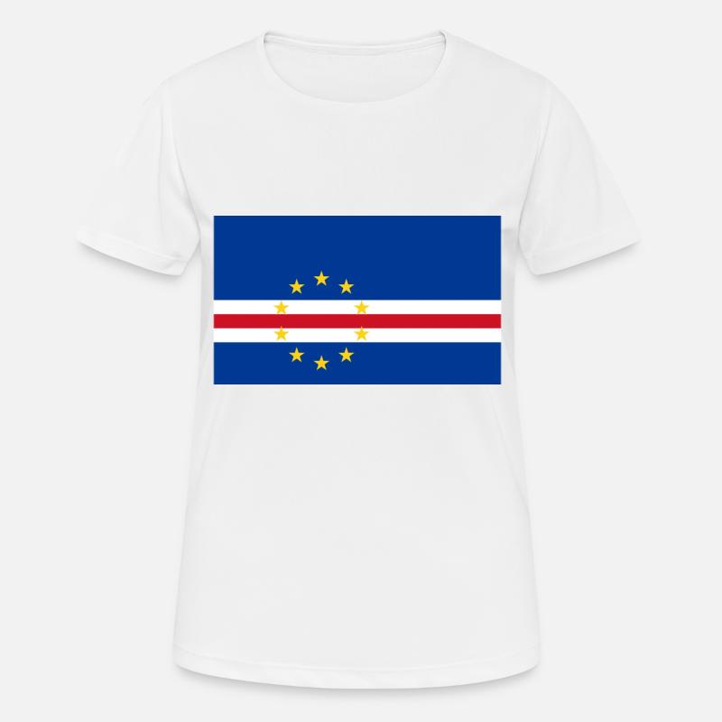 drapeau Cap Vert - T-shirt respirant Femme - blanc