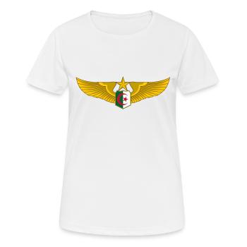 Algerian Air Force wings - T-shirt respirant Femme - blanc - Devant - AI Model Female 172 dark (172cm)