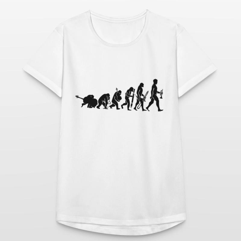 Evolution mit Musik Frauen T-Shirt atmungsaktiv