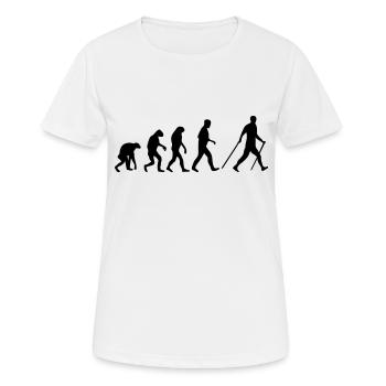 nordic walking evolution - T-shirt respirant Femme - blanc - Devant - AI Model Female 172 dark (172cm)