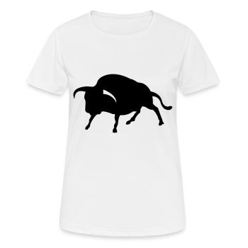stier - Frauen T-Shirt atmungsaktiv - Weiß - Vorne - AI Model Female 172 dark (172cm)