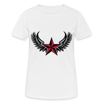 Nautic Stern Flügel Star Schutz Symbol Marine - Frauen T-Shirt atmungsaktiv - Weiß - Vorne - AI Model Female 172 dark (172cm)