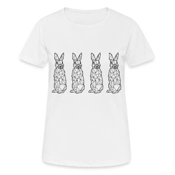 Lapin polygone lapin art. - T-shirt respirant Femme - blanc - Devant - AI Model Female 172 dark (172cm)