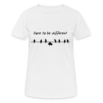 Dare to be different birds - Women's Breathable T-Shirt - white - Front - AI Model Female 172 dark (172cm)