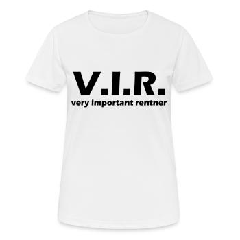 rentner - Frauen T-Shirt atmungsaktiv - Weiß - Vorne - AI Model Female 172 dark (172cm)