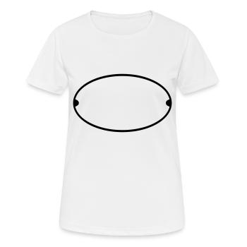 Oval Ovale Symbol Badge Form - Customize it ! - Women's Breathable T-Shirt - white - Front - AI Model Female 172 dark (172cm)