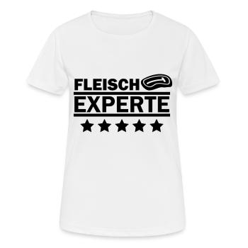 fleisch experte - Frauen T-Shirt atmungsaktiv - Weiß - Vorne - AI Model Female 172 dark (172cm)