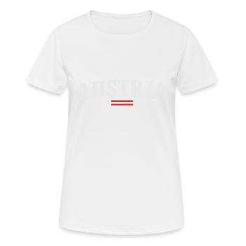 Chemise avec lettres du drapeau autrichien - AUTShirt.at - T-shirt respirant Femme - blanc - Devant - AI Model Female 172 dark (172cm)
