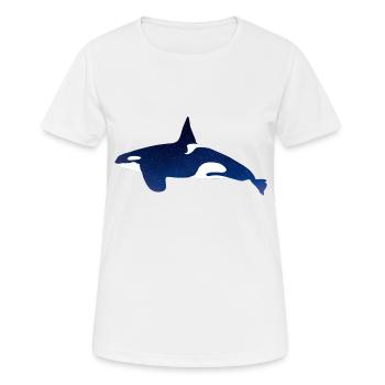 Orque dans le ciel nocturne - T-shirt respirant Femme - blanc - Devant - AI Model Female 172 dark (172cm)