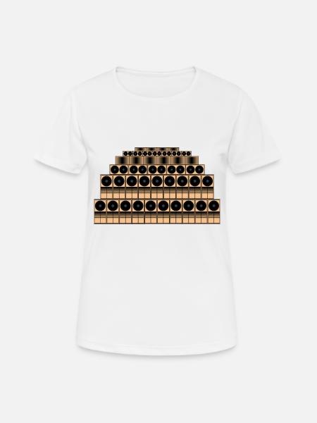 Soundsystem - Frauen T-Shirt atmungsaktiv - Weiß
