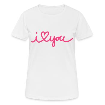 i love you - Frauen T-Shirt atmungsaktiv - Weiß - Vorne - AI Model Female 172 dark (172cm)