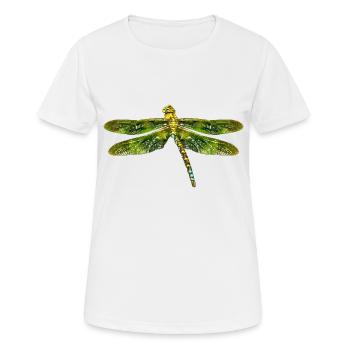 Libelle - Frauen T-Shirt atmungsaktiv - Weiß - Vorne - AI Model Female 172 dark (172cm)