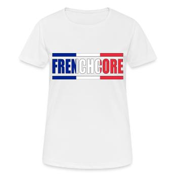 Noyau français - T-shirt respirant Femme - blanc - Devant - AI Model Female 172 dark (172cm)