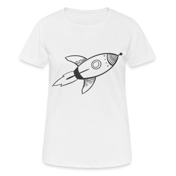 fusée - T-shirt respirant Femme - blanc - Devant - AI Model Female 172 dark (172cm)