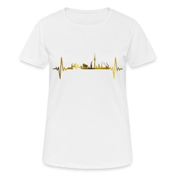 Hamburg Skyline Hamburg Harbour Gold - Women's Breathable T-Shirt - white - Front - AI Model Female 172 dark (172cm)