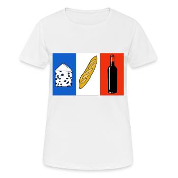 drapeau francais - T-shirt respirant Femme - blanc - Devant - AI Model Female 172 dark (172cm)
