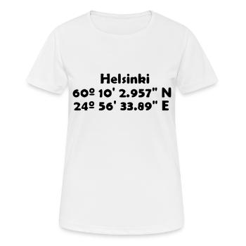 Helsinki (Helsinki) - T-shirt respirant Femme - blanc - Devant - AI Model Female 172 dark (172cm)