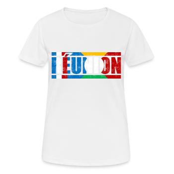 Réunion - T-shirt respirant Femme - blanc - Devant - AI Model Female 172 dark (172cm)